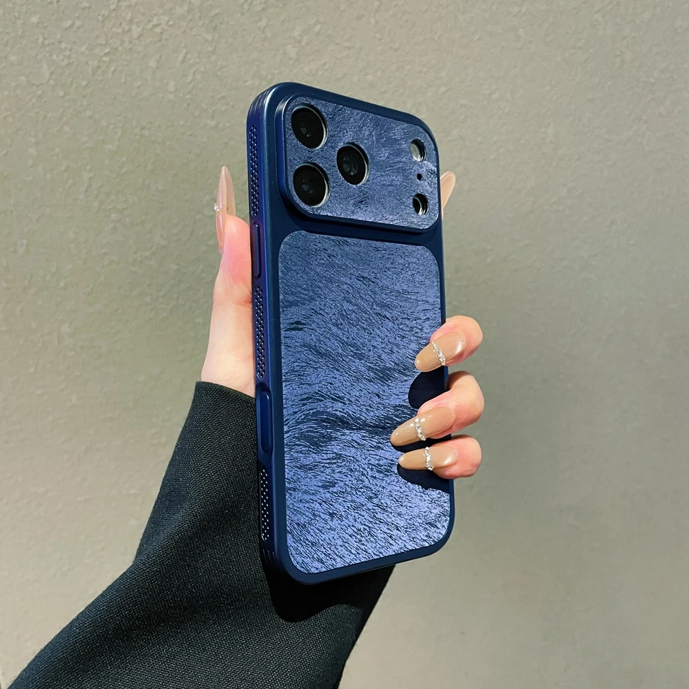 Luxury Velvet Phone Case with Camera Protection and Heat Dissipation