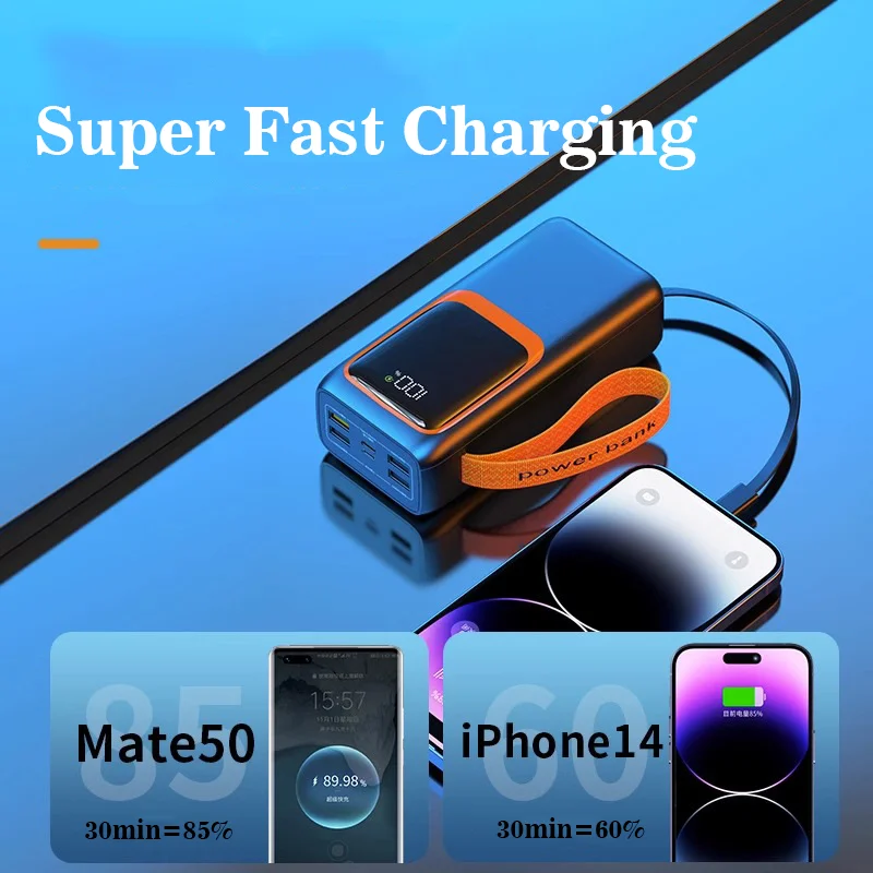 30000mAh Power Bank Station Portable 22.5W Fast Charger Large Capacity 20000mAh Powerbank External Battery for iPhone Xiaomi