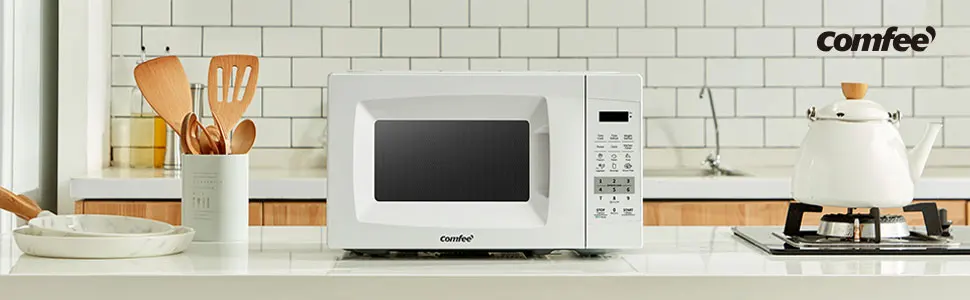 Description Picture 2 of itemEM720CPL-PM Countertop Microwave Oven with Sound On/Off, ECO Mode and Easy One-Touch Buttons, 0.7 Cu Ft/700W, Pearl Whit