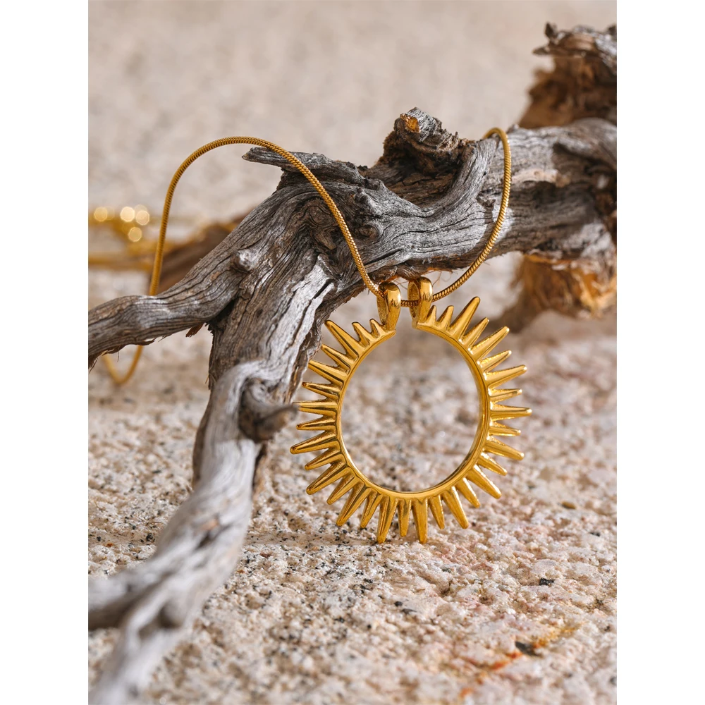 Yhpup Stainless Steel Pendant Necklace Water Resistant
