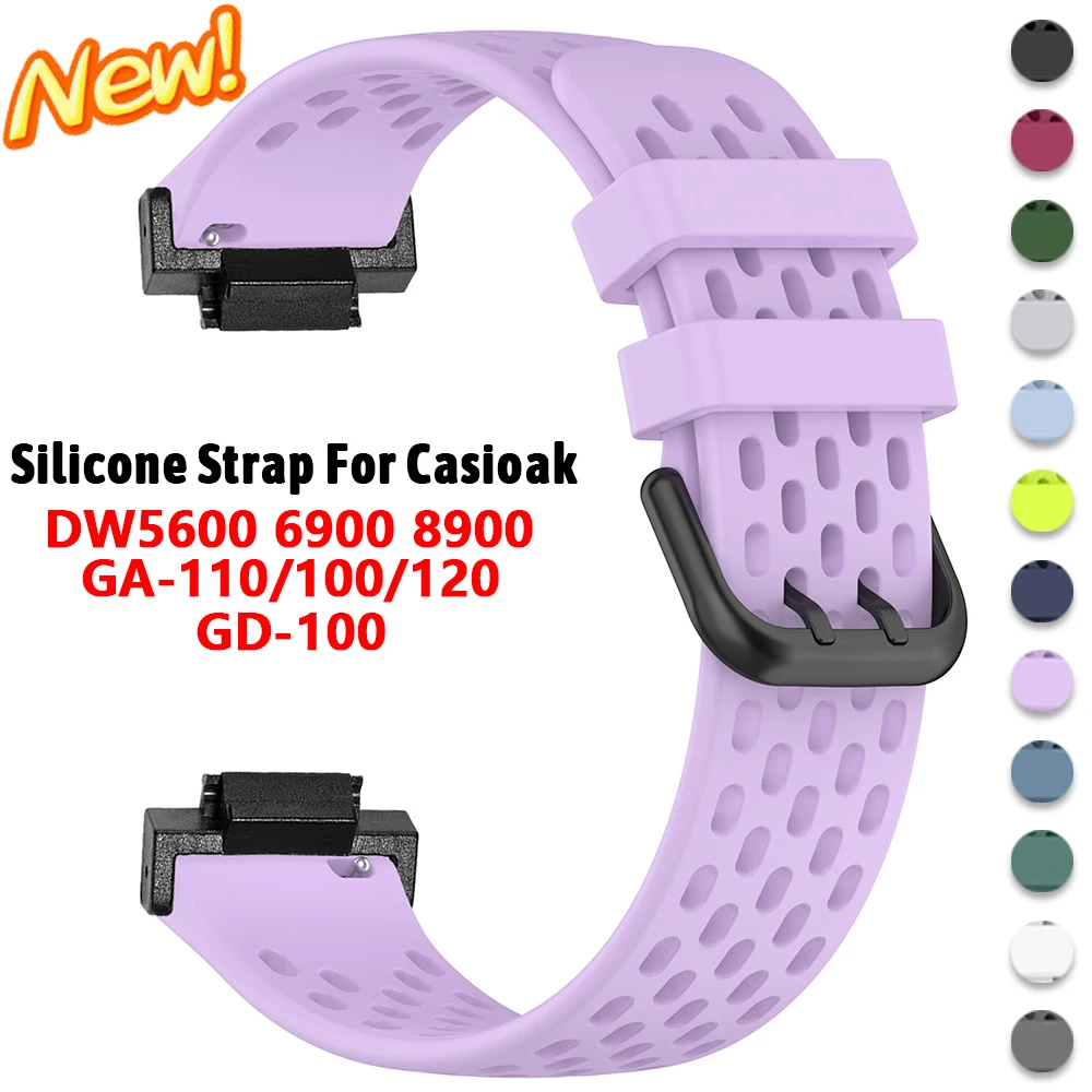 Sport Silicone Strap for Casioak Watches - Soft Loop Wristband Accessory