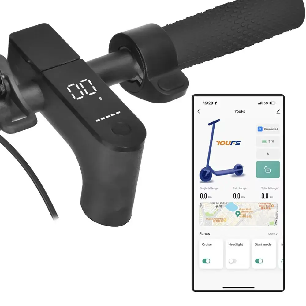 HX Adult Electric Scooter 350W 15AH 36V Electric Kick E Scooters Foldable 8.5 inch Smart APP Escooter Dual shock absorbers