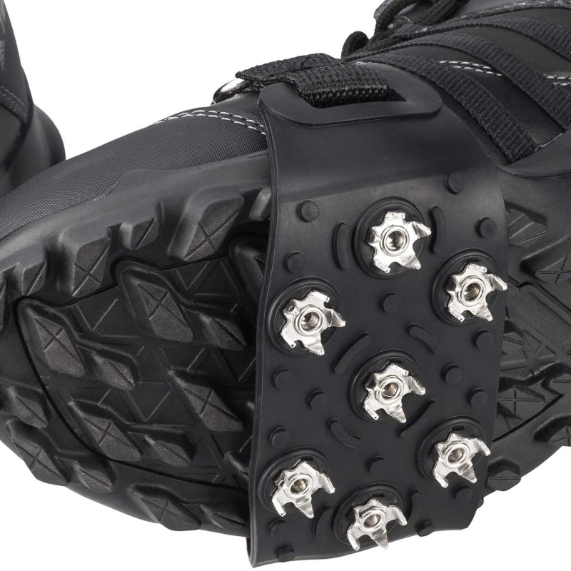 Shoe Spike 1/2pairs Winter Velcro Ice Claw Outdoor Climbing Snow Mountain and Snow Ground Anti slip Adjustable