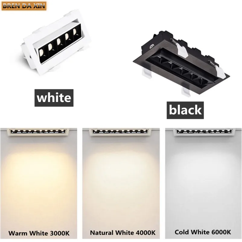 Description Picture 5 of itemDimmable LED down light Spot light COB Line light 10W 20W 30W grille light LED ceiling lamp embedded interior lighting