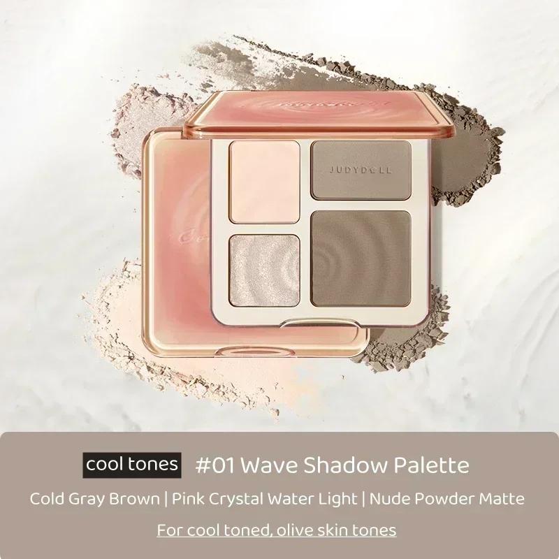 Judydoll Natural Cor Maquiagem Paleta, 3D Highlighter, Contorno, Bronzer, Nu, de longa duração, Cosméticos impermeáveis