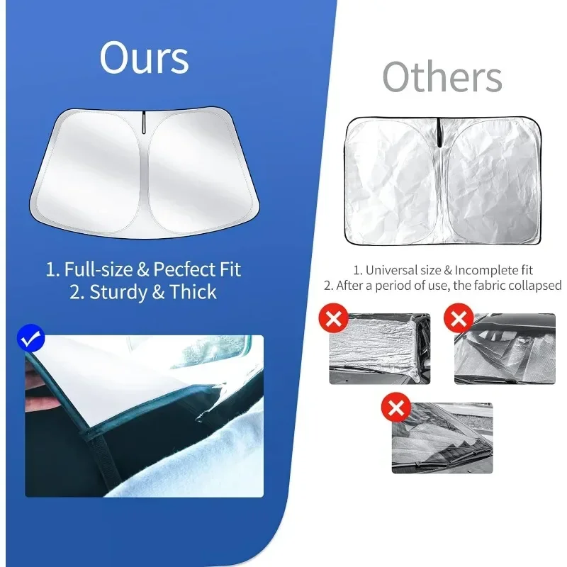 Windshield Sunshade Folding Front Window Sun Shade Cover Heat Protection Visor For Tesla Model Y Model3 Accessories car sunshade windshield sunshade windshield sun shade