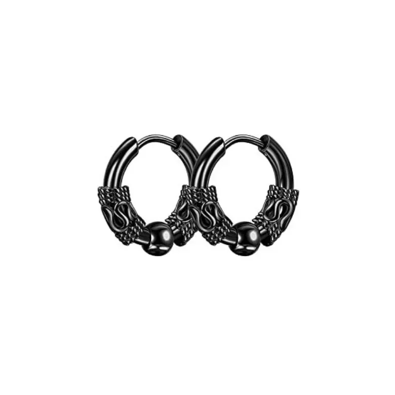 6 Paar Set 18G Wikinger Rune Runde Ohrstecker für Damen Herren 316L Edelstahl Knorpel Tragus Helix Piercing Schmuck – Detail 7