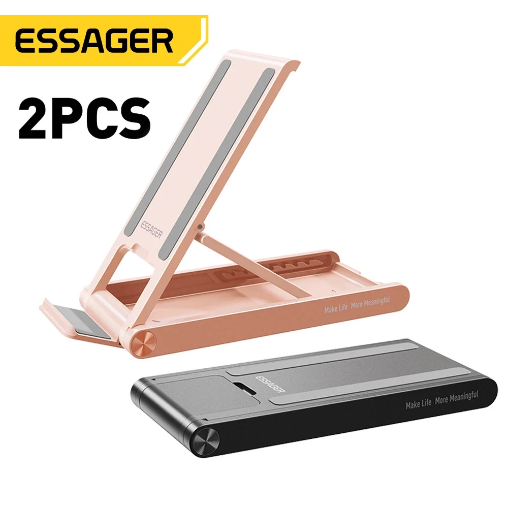  Essager Foldable Desktop Holder Portable Mini Moblie Phone Stand For iphone14 13 Pro Max iPad Xiaomi Desk Bracket Portable Stand 
