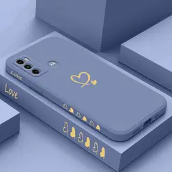 Gemini Love Silicone Protective Phone Case for MOTO G54 (Grey)