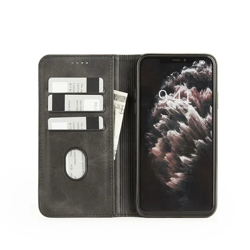 Magnetic Flip Leather Wallet Phone Case for Iphone 14 13 Pro Max 12Pro Xs Max 11 15Pro Max Xr 78plus Business Luxury Wallet Case