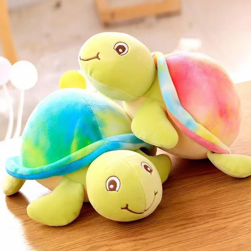 

Colorful Green Pink Sea Turtle Plush Cartoon Animal Soft Stuffed Bed Doll Kids Girls Party Birthday Gift Sofa Pillow Home Decor