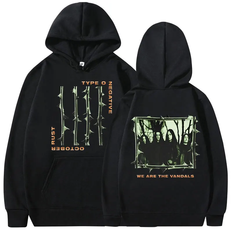 

2023 Type O Negative October Rust Hoodie Gothic Metal Rock Band Sweatshirt Men's Vintage Hip Hop Oversized Long Sleeve Hoodies