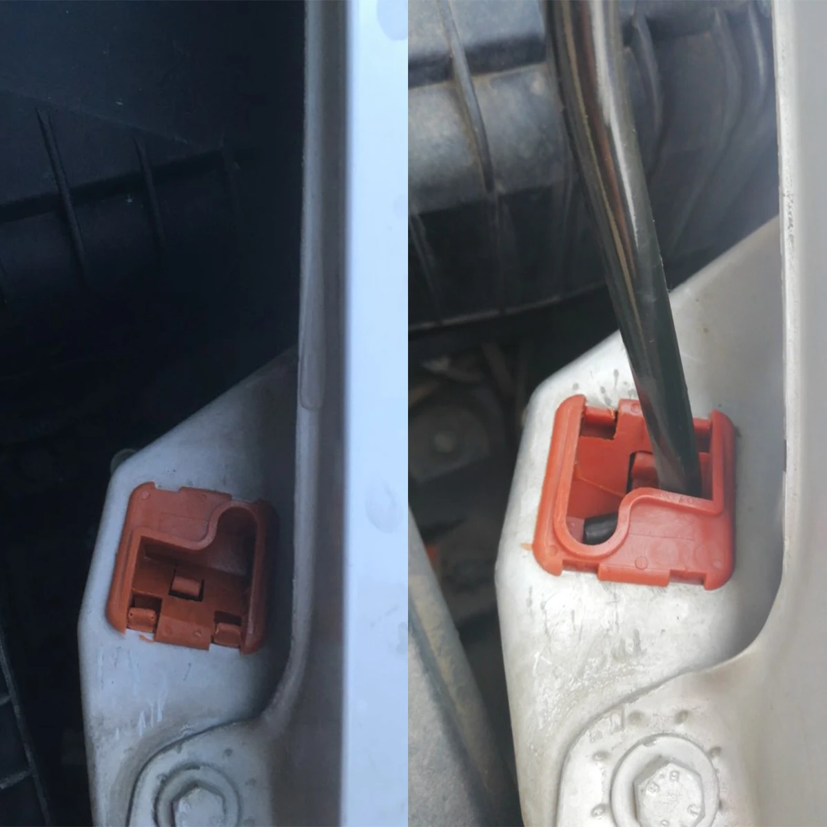 Car Hood Bonnet Rod Stay Bracket Buckle Clip Plastic For Skoda Fabia Octavia MK2 2004-2013 1U0823570A