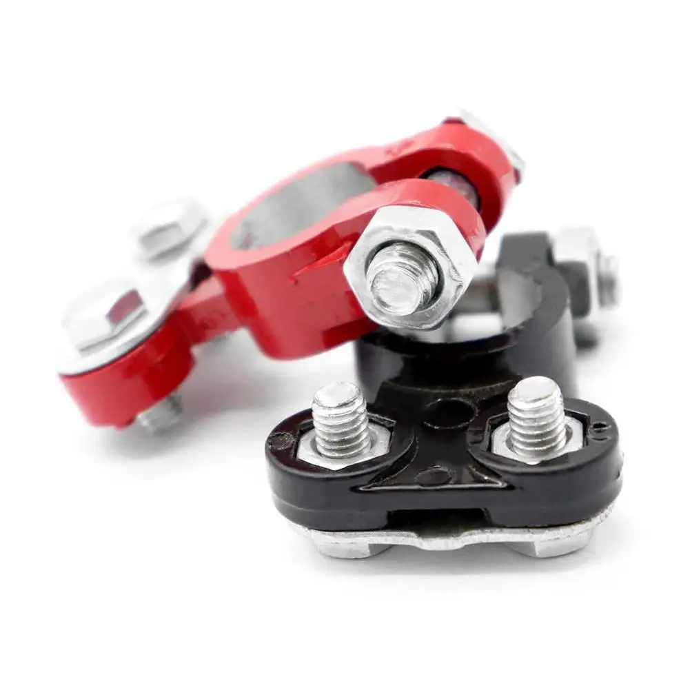 2PCS Automotive Car Boat Truck Battery Terminal Clamp Pile Alloy Head Connector Clip Aluminum-magnesium Terminal Battery