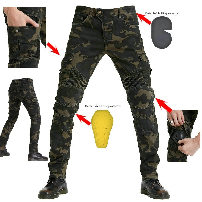 남성용 오토바이 청바지 로드 레이싱 사이클링 팬츠 모토크로스 바지 더트 바이..