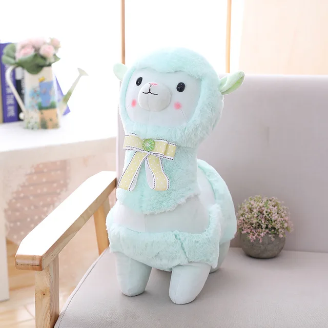 35cm Simulation / Cute / Soft / Alpaca Plush Toy / Elegant Alpaca Doll with Tie / Children's Birthday Gift