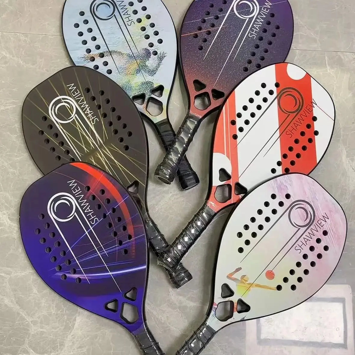 Camewin 3K 12K Beach Tennis Racket Carbon Outdoor Sports Racket Men Women Adult Tennis