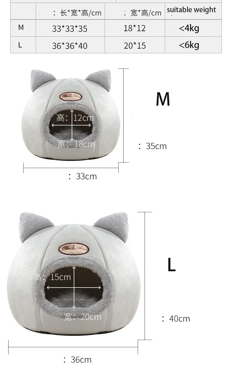Title 2, New Deep Sleep Comfort In Winter Cat Bed Iittle...