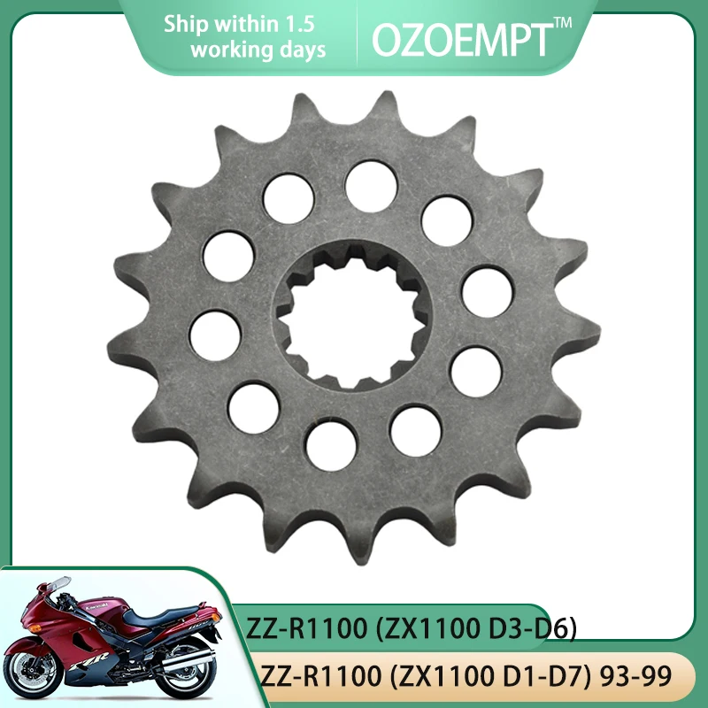 

OZOEMPT 530-17T Motorcycle Front Sprocket Apply to ZZ-R1100 (ZX1100 D3-D6) (ZX1100 D1-D7) ZZ-R1200 (ZX1200 C1-C4) Ninja