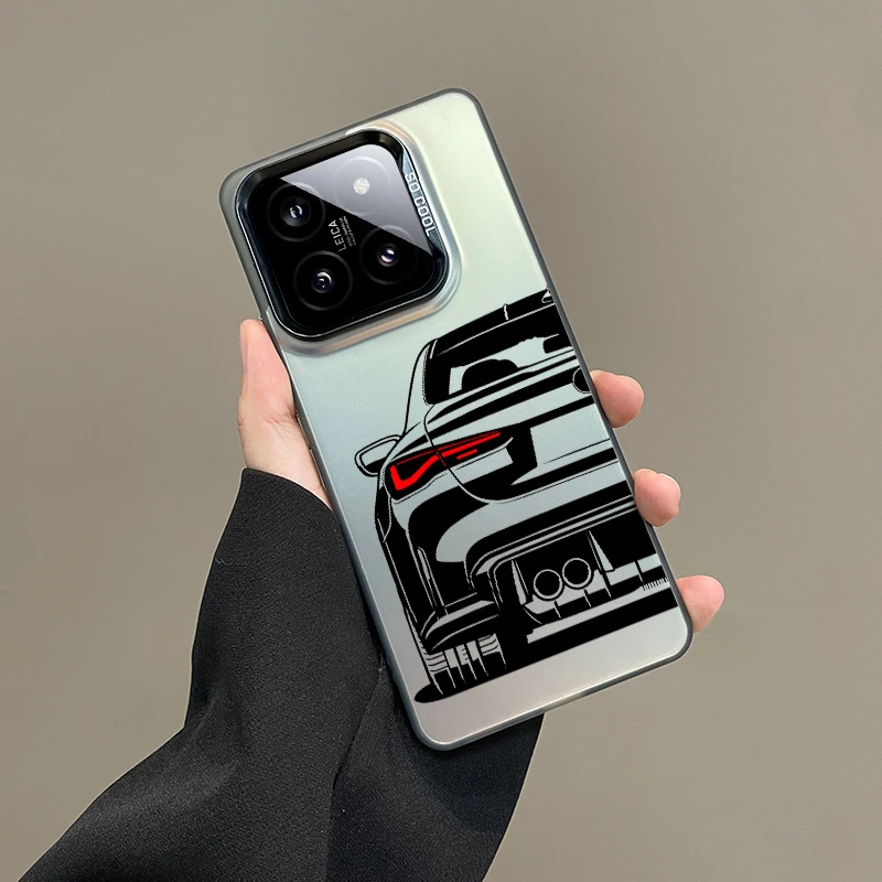 Sport Car Design Laser Hard Phone Case - Durable PC+TPU Back Cover