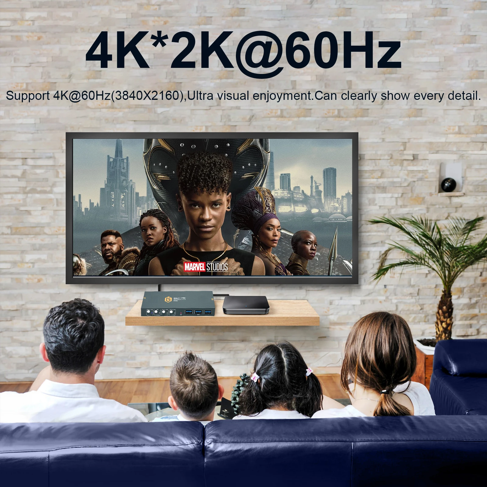 KVM Switch, 4K @ 60Hz, Compartilhando 1