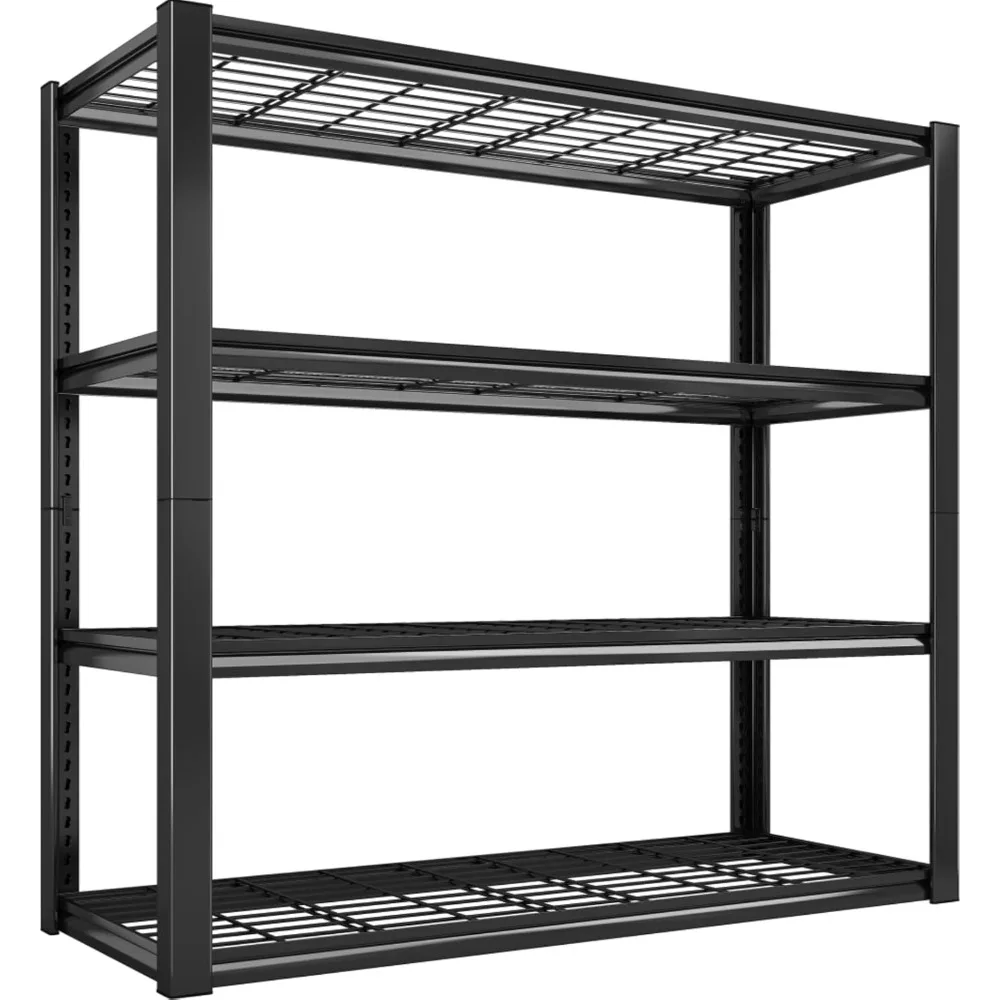 40" W Garage Shelving 2240 LBS Storage Shelves Heavy Duty Shelving 4-Tier Adjustable Metal Shelves for Garage Shelves Rack 2
