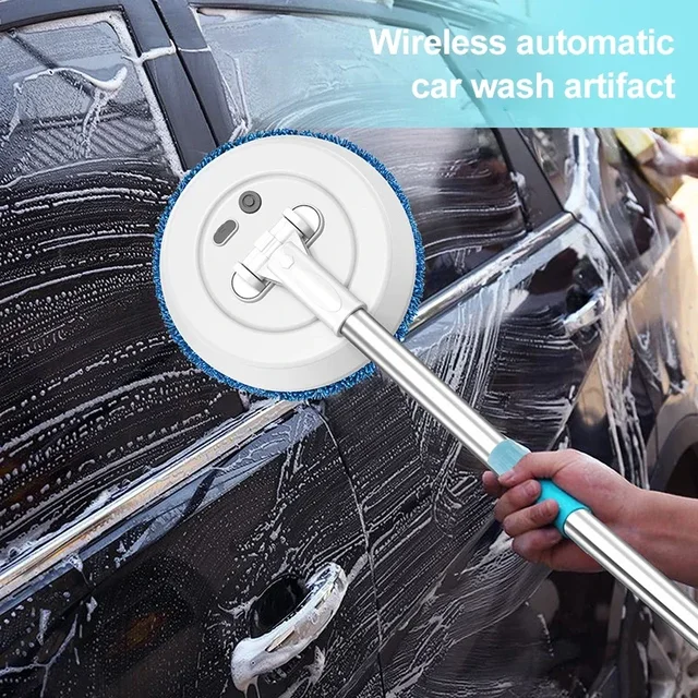 Wireless Electric Spin Mop Cleaner Automatic 2 in 1 Wet & Dry Home Cleaner Car Glass Ceiling Door Windows floor scrubber machine 3