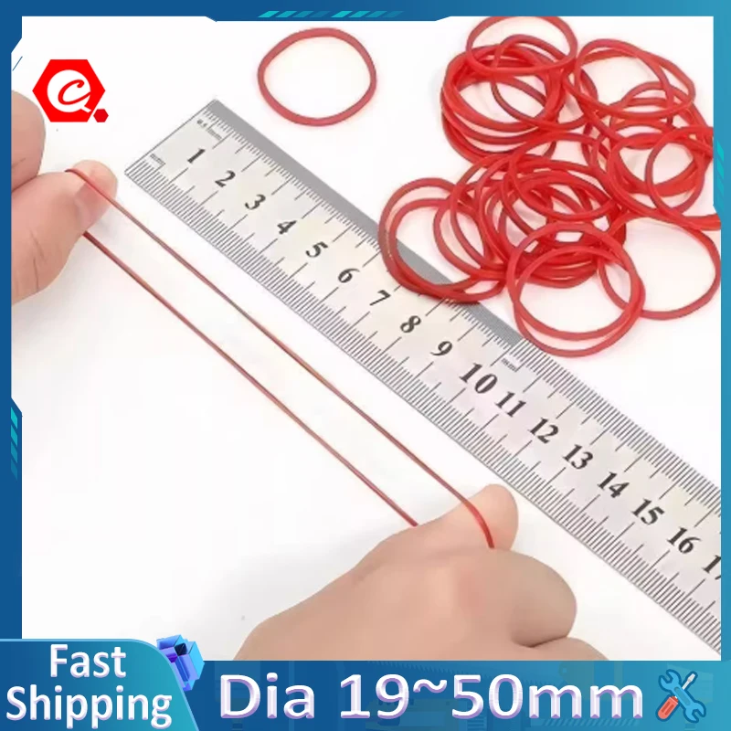 Versatile Red Elastic Bands for School and Office Use
