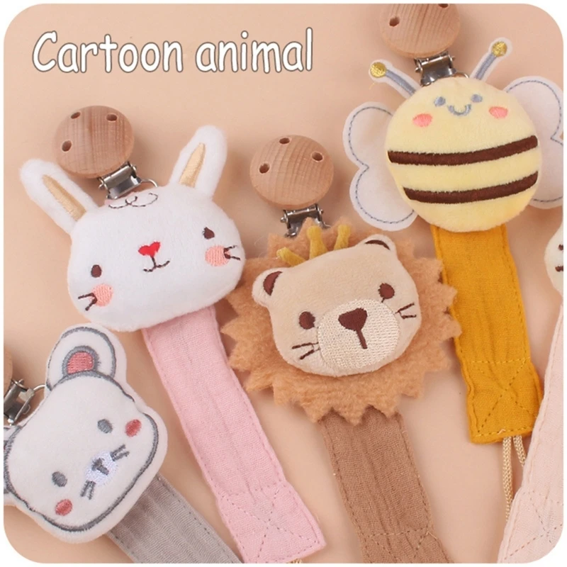 Pacifier Clip 1Pc Baby Cartoon Animal Dummy Chain Non-drop Nipple Holder Teether Pendant Soother Clip Rope Infant Product