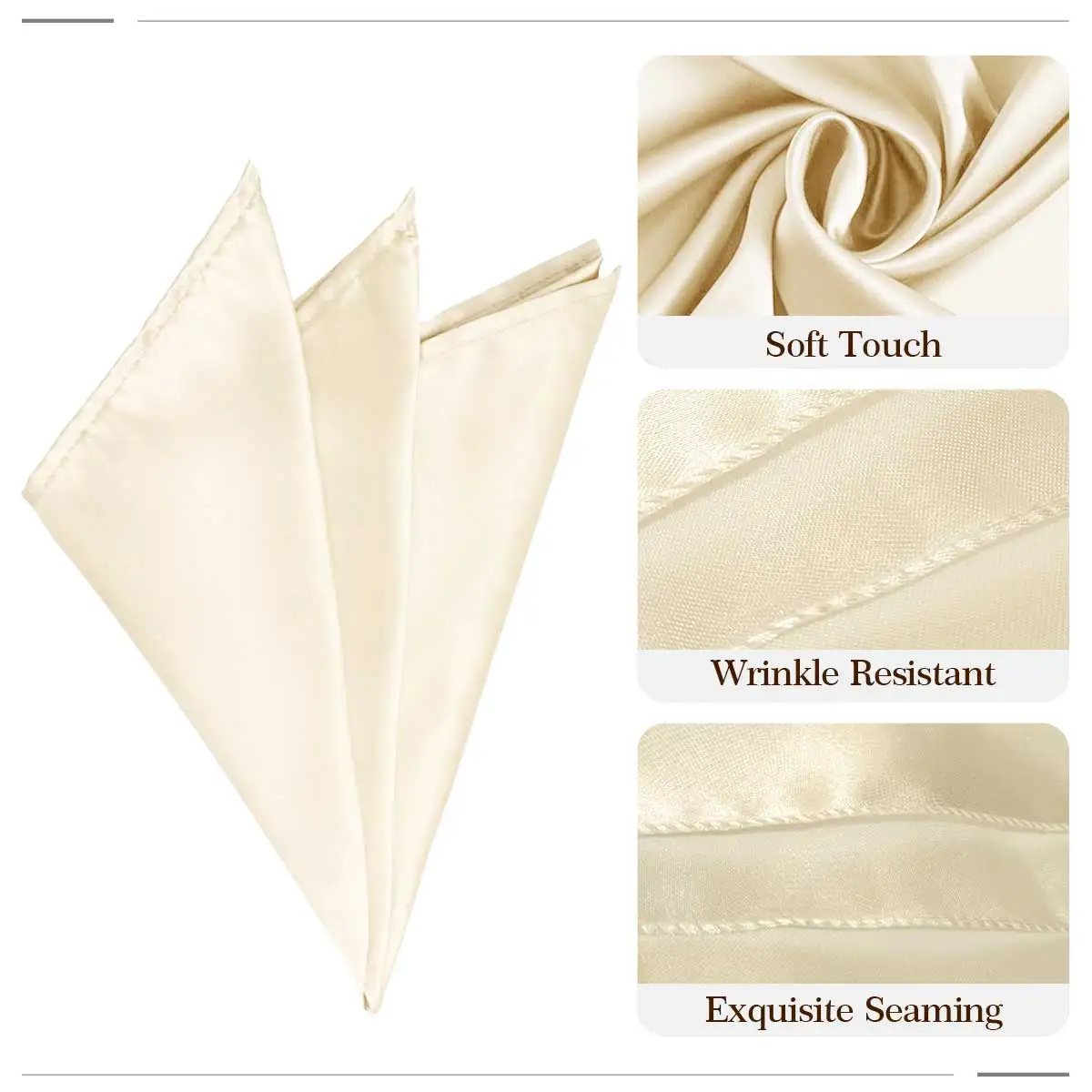 Satin Napkins 12pcs for Wedding Party Home Hotel Christmas Decor