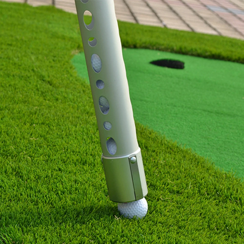PGM Golf Ball Retriever Portable Aluminium Alloy Golf Ball Picker Bag Golf Ball Pick Up Grabber Single-handed Use