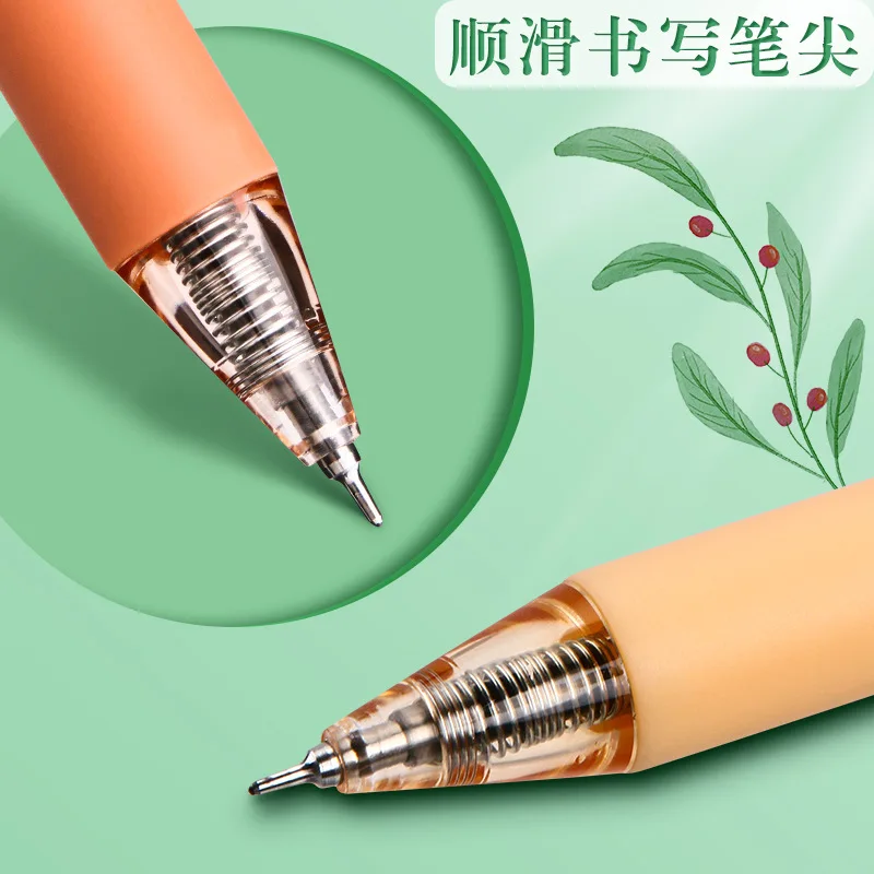 MinnowXY 2 penne gel a pressione a forma di fiore da 0,5 mm, inchiostro nero, punta fine per scrivere diari, appunti, cancelleria per studenti