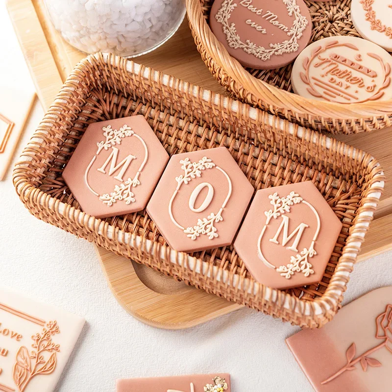 Rose Flower Biscuit Mold Fondant Cookie Press Stamp Mom Birthday Cookie Cutter Baking Tools For Mother's Day cookie cutter,baking mold,cookie mould,cookie maker press kit,pastry cutter