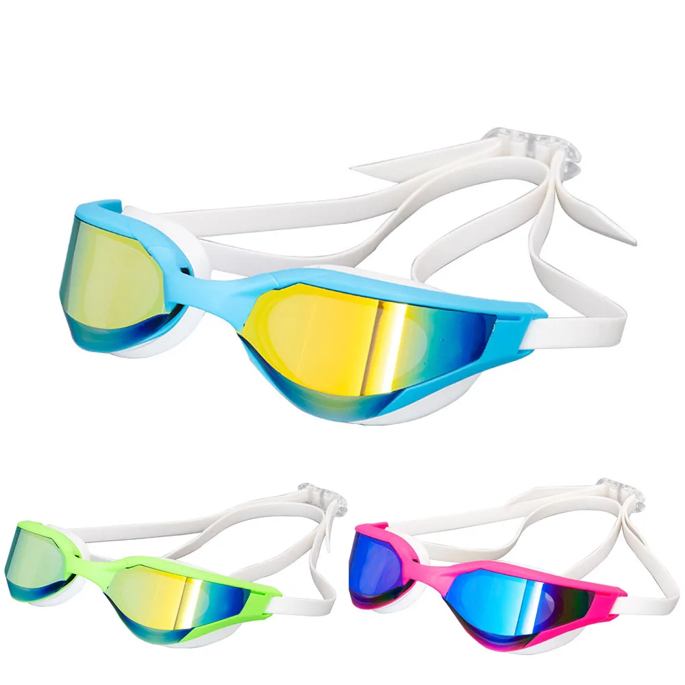 New Electroplated Swimming Glasses Adult Anti-fog Racing Swin Goggles High Quality Border Men and Women's Wholesale 6