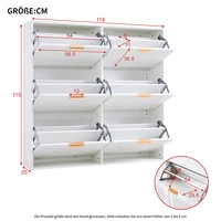 Modern Shoe Cabinet with 6 flap compartments