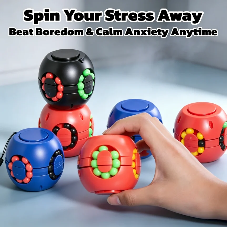 Multi-Function Fidget Cube Stress Relief Sensory Puzzle Toy