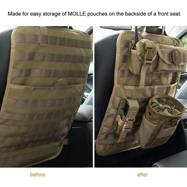 Truck Seat Back Organizer Tactical MOLLE Car Cover Vehicle Panel Storage  Bag