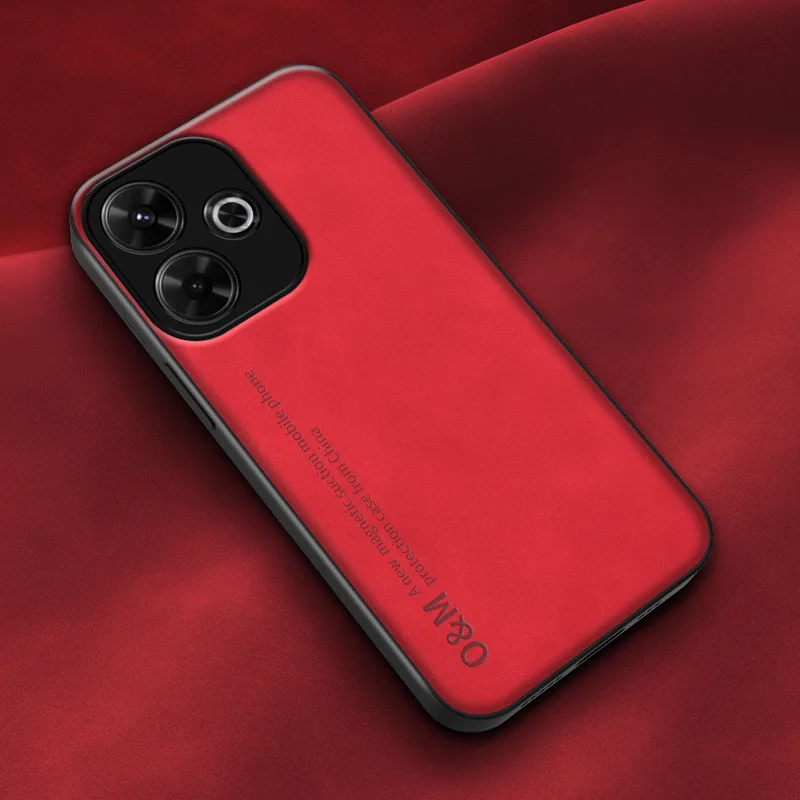 Premium Magnetic Leather Phone Case with Silicone Protection