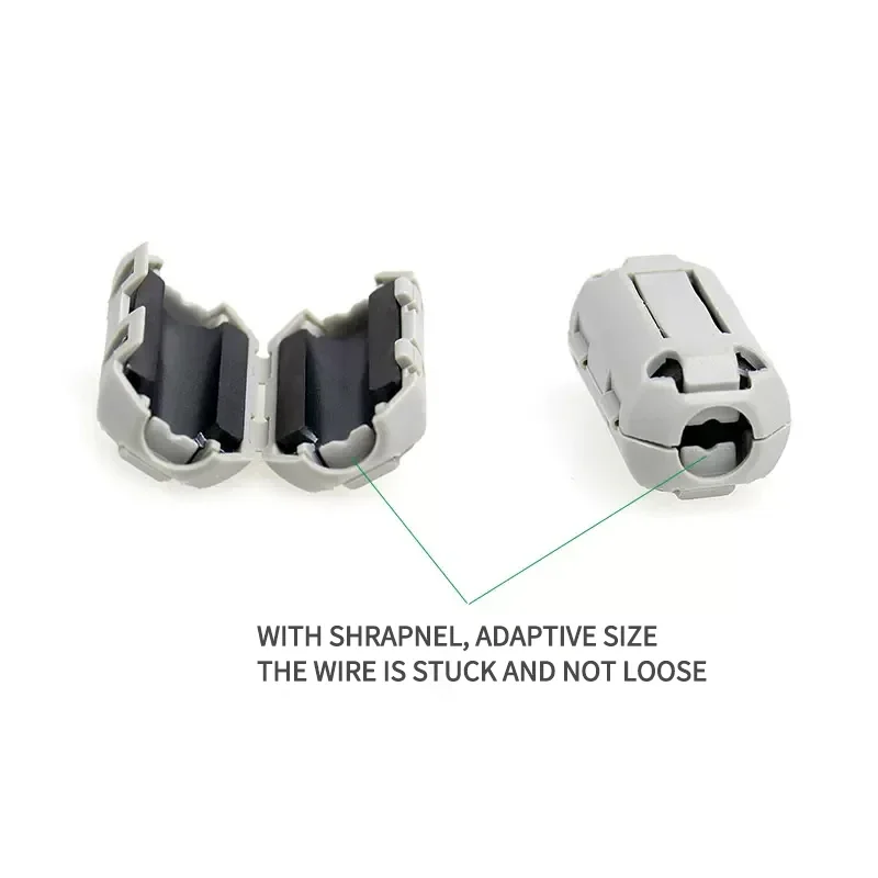 20Pcs 자기 링 페라이트 필터 간섭 방지 쉴드 이동식 EMC 내경 3.5MM 5/7/9/11/13/15MM