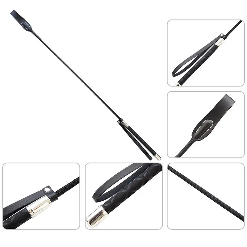 Riding Crop Equestrian Leather Horse Crop Equestrian Supplies For Training Tournament Shows Durable Horse Riding Crop Stick Tool 4