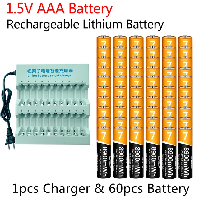 

New AAA lithium-ion battery. 1.5V rechargeable battery. 8900MWh. AA. remote control mouse. small fan. electric toy+free shipping