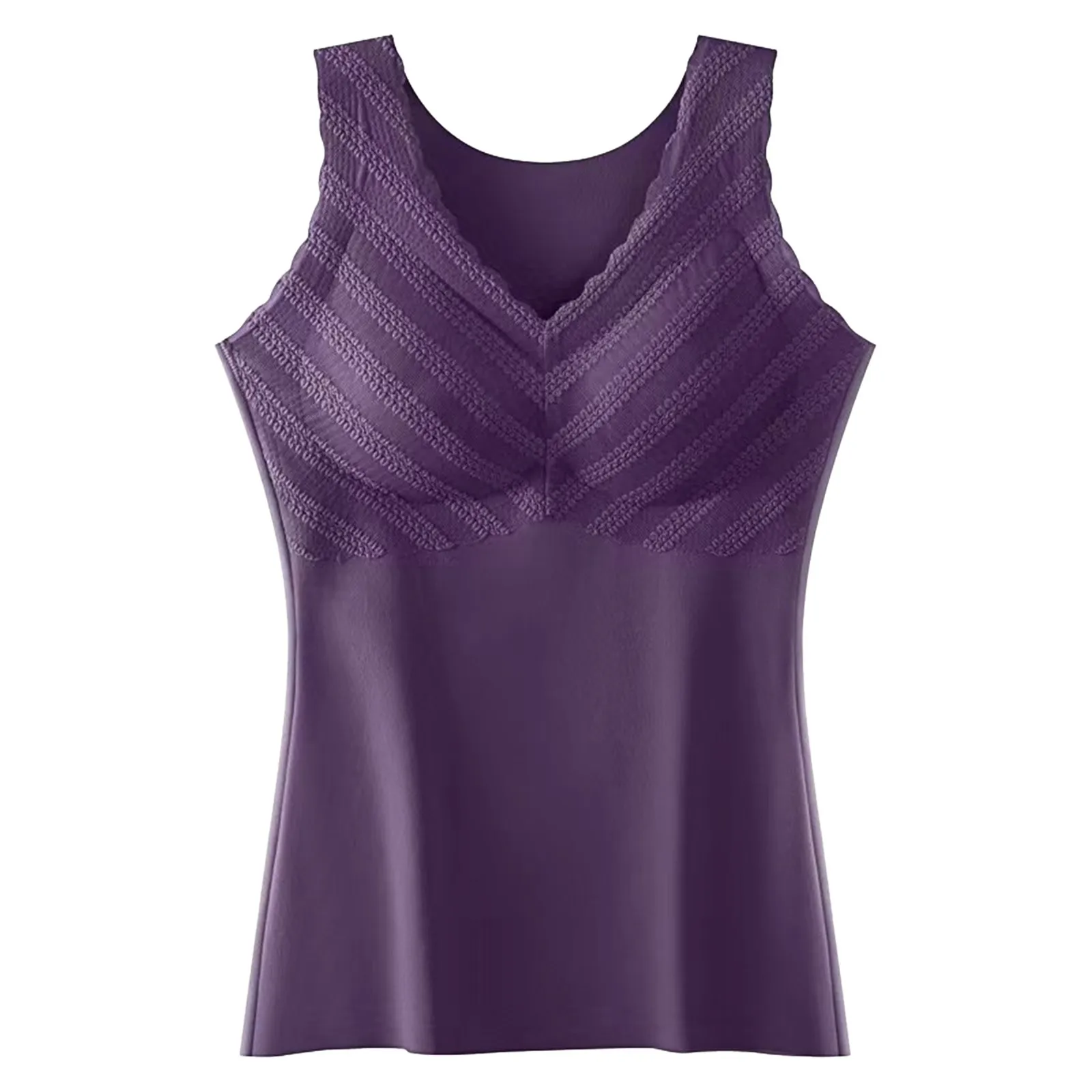 

Women Warm Vest With Breast Pad h And Thickened Slimming Fit And Seamless Warm Thermal underwear Women's thermal underwear