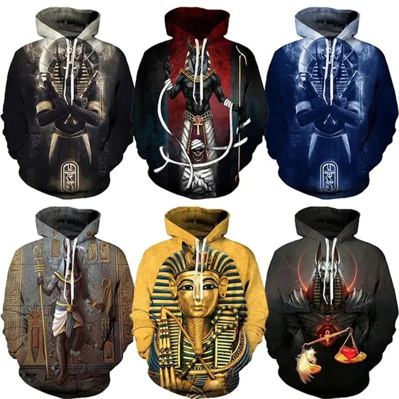 

Egyptian Dead God Egyptian Symbol Pharaoh Anubis Costumn Hoodie Men Women 3D Print Hoodies Egypt Clothing Sweatshirts 2024 New