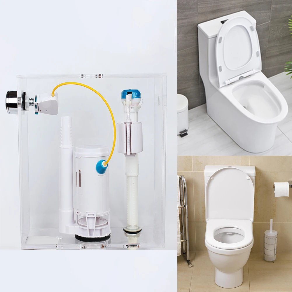 【Trending Now】 Easy Installation Toilet Repair Toilet Cistern Flush Parts Suitable For Plastic Water Wire-controlled Drain Valve.
