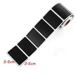 Black Chalkboard Label Set with White Chalk Marker - 120 Reusable Waterproof Stickers (120pcs-roll)