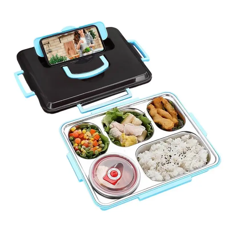 

Stainless Steel Lunch Container With Lid Leakproof Food Storage Container With Handle For Kids Snack Storage Easy Cleaning