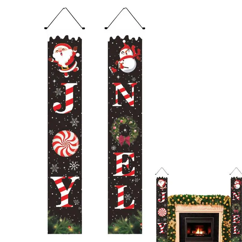 

Merry Christmas Porch Sign Merry Christmas Banners Christmas Door Flag Smooth Corners Bright Colors Create A Christmas Mood For