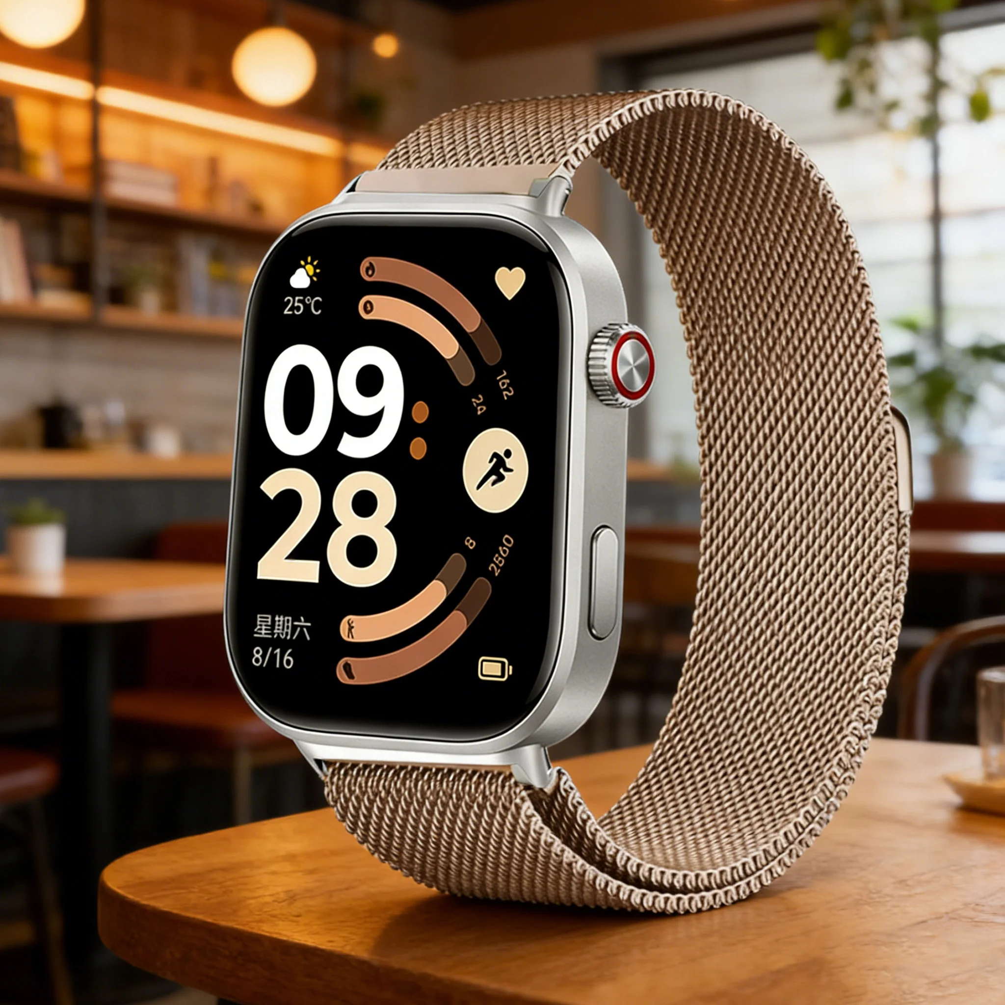Elegant Milanese Loop Smartwatch Bracelet - Metal Strap Accessory