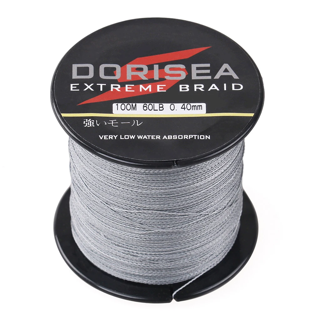 

DORISEA 8 Strands 100m Extreme Braided Multifilament Fishing Line 6lb 10lb 20lb 30lb 60lb 80lb 100lb 200lb 300lb