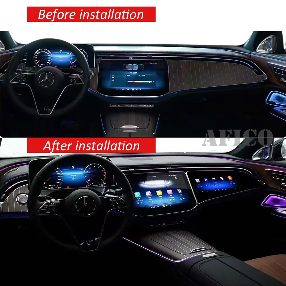 메르세데스 벤츠 신형 E 클래스 W214 2024+ LED 디스플레이 조수석 엔터테인먼트 스크린 멀티미디어 승객 터치 스크린에 적합